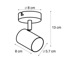 Moderner Deckenstrahler Schwarz Verstellbar - Jeana
