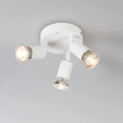 Moderner Deckenstrahler weiß rund - Jeany 3