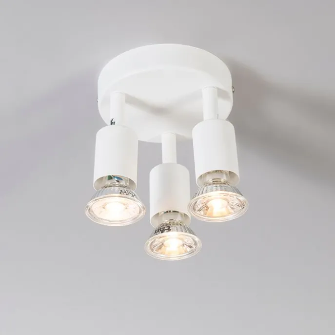 Moderner Deckenstrahler weiß rund - Jeany 3