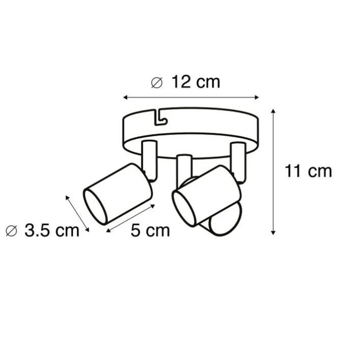 Moderner Deckenstrahler weiß rund - Jeany 3