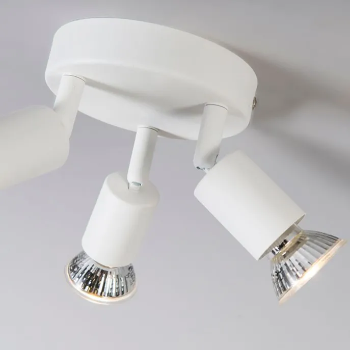 Moderner Deckenstrahler weiß rund - Jeany 3