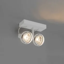 Moderner Deckenstrahler weiß 2-flammig GU10 70mm - Master