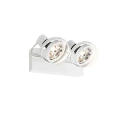 Moderner Deckenstrahler weiß 2-flammig GU10 70mm - Master