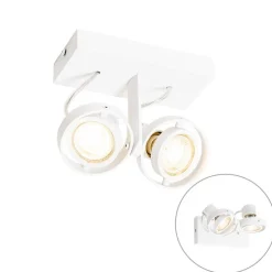 Moderner Deckenstrahler weiß 2-flammig GU10 50mm - Master