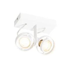 Moderner Deckenstrahler weiß 2-flammig GU10 50mm - Master