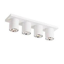 Moderner Deckenstrahler weiß 4-flammig - Tubo