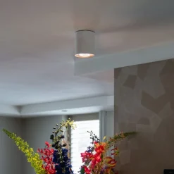 Moderner Deckenstrahler weiß dreh- und neigbar AR70 - Rondoo Up