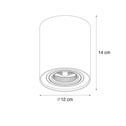 Moderner Deckenstrahler weiß dreh- und neigbar AR70 - Rondoo Up