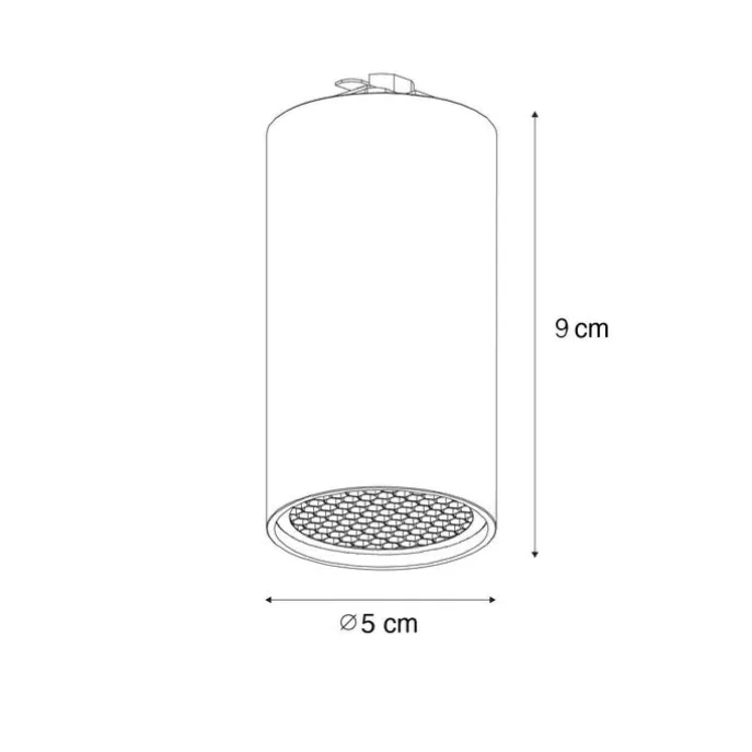 Moderner Dunkelbronze-Strahler für 1-Phasen-Schienen-System GU10 35mm - Iconic Ruby Honey