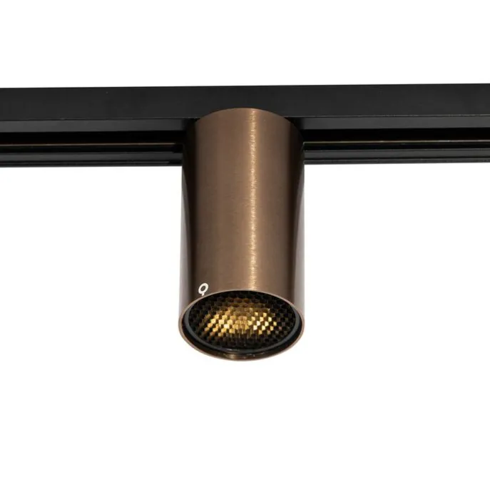 Moderner Dunkelbronze-Strahler für 1-Phasen-Schienen-System GU10 35mm - Iconic Ruby Honey