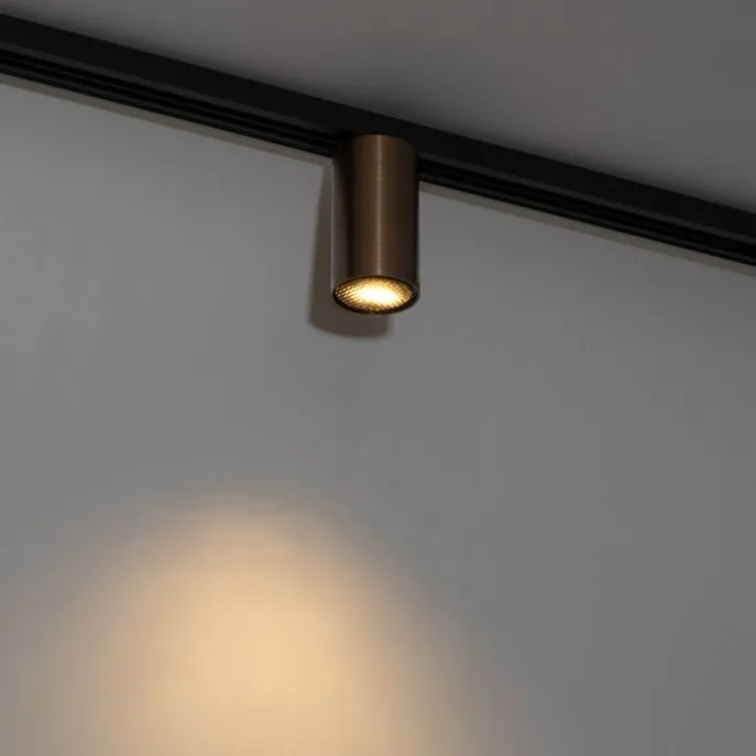 Moderner Dunkelbronze-Strahler für 1-Phasen-Schienen-System GU10 35mm - Iconic Ruby Honey