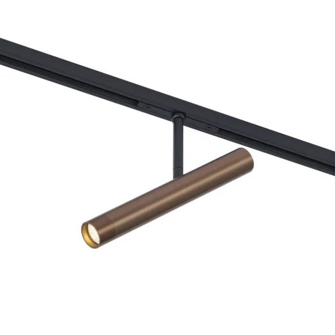 Moderner Dunkelbronze-Strahler für 1-Phasen-Schienensystem - Slimline Avery