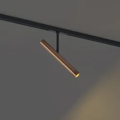 Moderner Dunkelbronze-Strahler für 1-Phasen-Schienensystem - Slimline Avery
