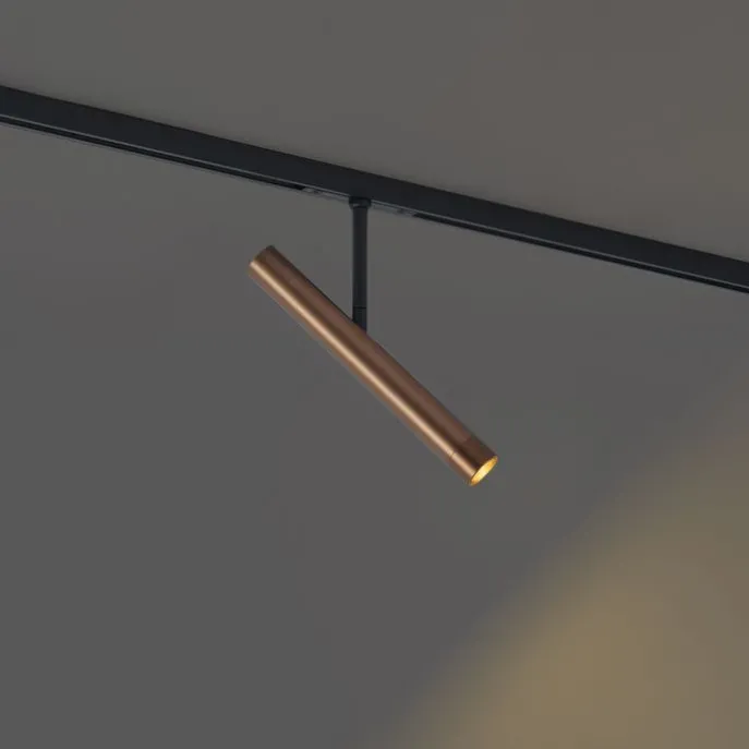 Moderner Dunkelbronze-Strahler für 1-Phasen-Schienensystem - Slimline Avery