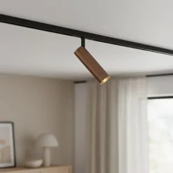 Moderner Dunkelbronze-Strahler für 1-Phasen-Schienensystem GU10 35mm - Slimline Uzzy
