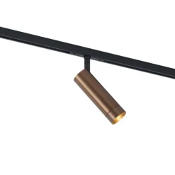 Moderner Dunkelbronze-Strahler für 1-Phasen-Schienensystem GU10 35mm - Slimline Uzzy