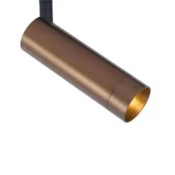 Moderner Dunkelbronze-Strahler für 1-Phasen-Schienensystem GU10 35mm - Slimline Uzzy