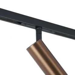 Moderner Dunkelbronze-Strahler für 1-Phasen-Schienensystem GU10 35mm - Slimline Uzzy