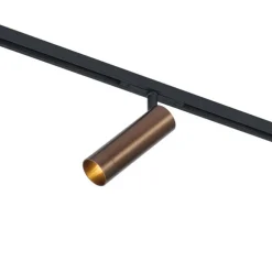 Moderner Dunkelbronze-Strahler für 1-Phasen-Schienensystem GU10 35mm - Slimline Uzzy