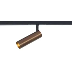 Moderner Dunkelbronze-Strahler für 1-Phasen-Schienensystem GU10 35mm - Slimline Uzzy