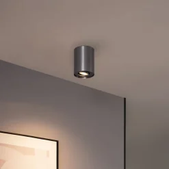 Moderner Einbaustrahler Gunmetal GU10 50mm schwenkbar - Rondoo Up