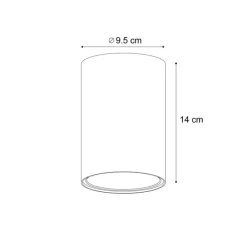 Moderner Einbaustrahler Gunmetal GU10 50mm - Deep