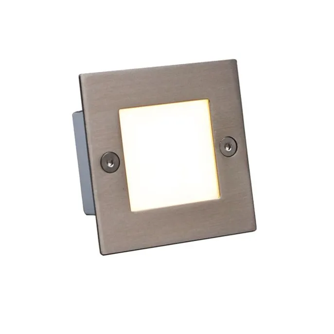 Moderner Einbaustrahler Stahl inkl. LED - Square 7