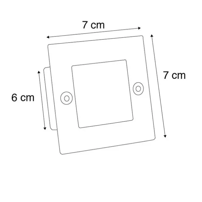 Moderner Einbaustrahler Stahl inkl. LED - Square 7