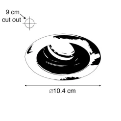 Moderner Einbaustrahler weiß Stahl GU10 50mm - Rondoo