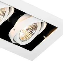 Moderner Einbaustrahler weiß 2-flammig verstellbar - Oneon 70