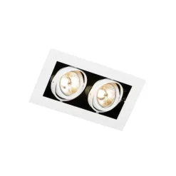 Moderner Einbaustrahler weiß 2-flammig verstellbar - Oneon 70