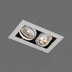 Moderner Einbaustrahler weiß 2-flammig verstellbar - Oneon 70