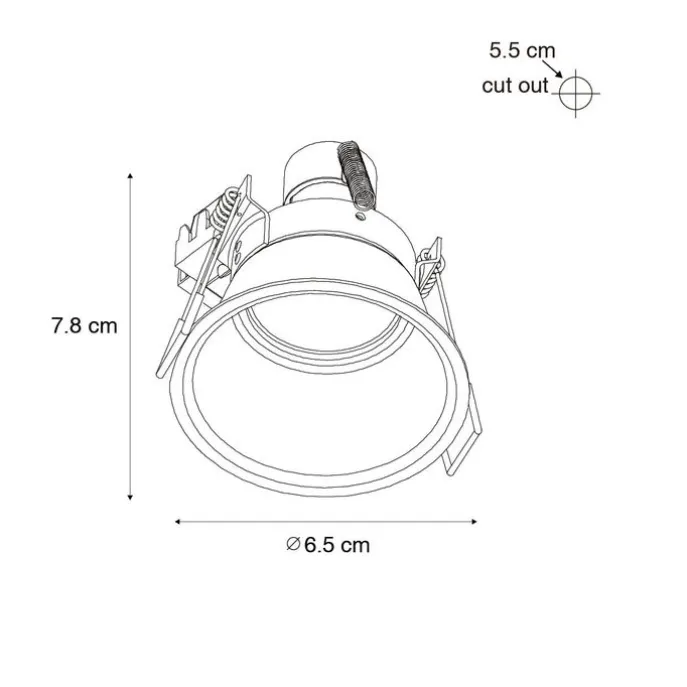 Moderner Einbaustrahler weiß 35 mm IP44 - Dept