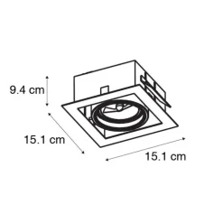 Moderner Einbaustrahler weiß verstellbar - Oneon 70