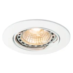 Moderner Einbaustrahler weiß neigbar GU10 50mm - Edu