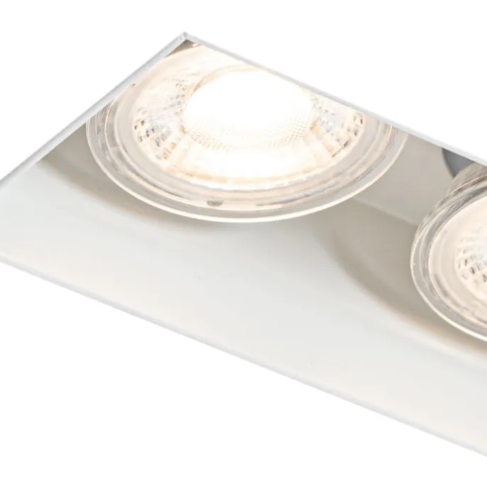 Moderner Einbaustrahler weiß GU10 randlos 2-flammig - Oneon