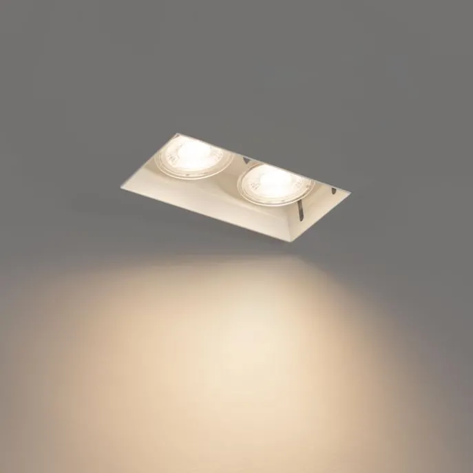 Moderner Einbaustrahler weiß GU10 randlos 2-flammig - Oneon