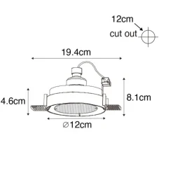 Moderner Einbaustrahler weiß GU10 AR70 rund randlos - Oneon Honey