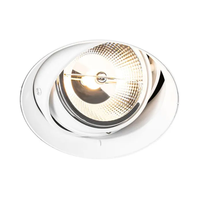 Moderner Einbaustrahler weiß GU10 AR111 rund randlos - Oneon