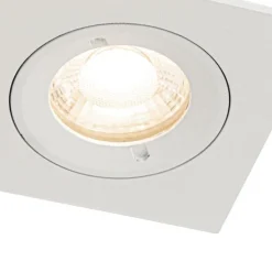 Moderner Einbaustrahler weiß quadratisch IP44 - Xena