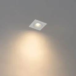Moderner Einbaustrahler weiß quadratisch IP44 - Xena