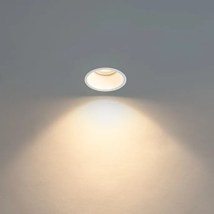 Moderner Einbaustrahler Weiß GU10 50mm IP44 - Dept