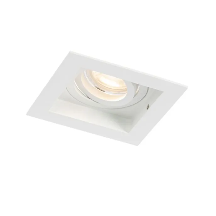 Moderner Einbaustrahler weiß verstellbar - Carree