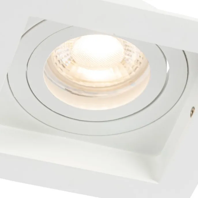 Moderner Einbaustrahler weiß verstellbar - Carree