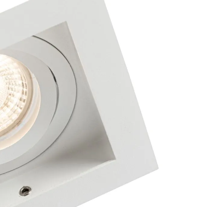 Moderner Einbaustrahler weiß verstellbar - Carree
