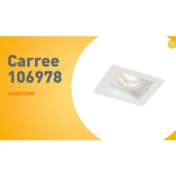 Moderner Einbaustrahler weiß verstellbar - Carree