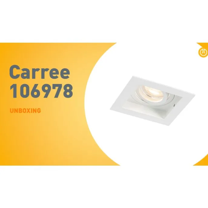 Moderner Einbaustrahler weiß verstellbar - Carree