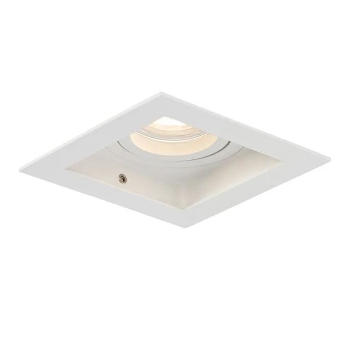 Moderner Einbaustrahler weiß verstellbar - Carree