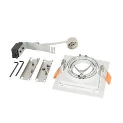 Moderner Einbaustrahler weiß verstellbar - Carree