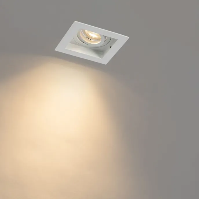 Moderner Einbaustrahler weiß verstellbar - Carree